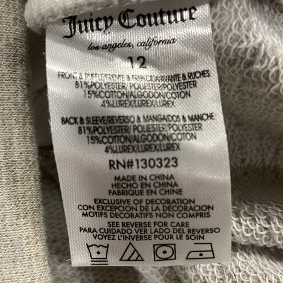 Juice Couture set Girls size 12 sweater and leggings - Picture 8 of 8